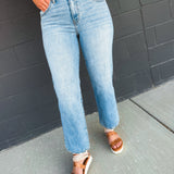 KanCan High Rise Slim Wide Jeans - Medium - Lace and Grace Boutique