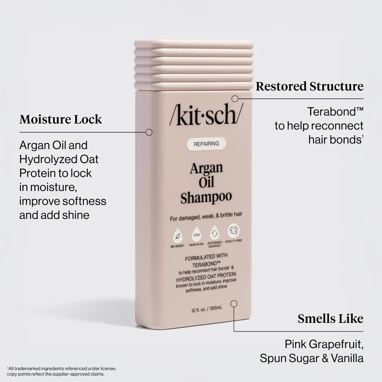 Kitsch Repairing Argan Oil Shampoo - Lace and Grace Boutique
