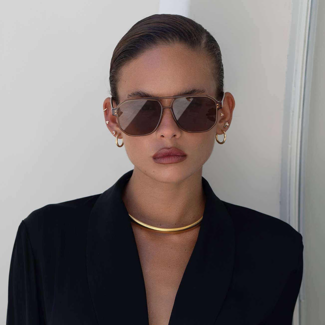FREYRS Billie Unisex Aviator Sunglasses - Brown - Lace and Grace Boutique