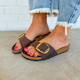 Birkenstock Madrid Big Buckle Oiled Leather Sandal - Habana