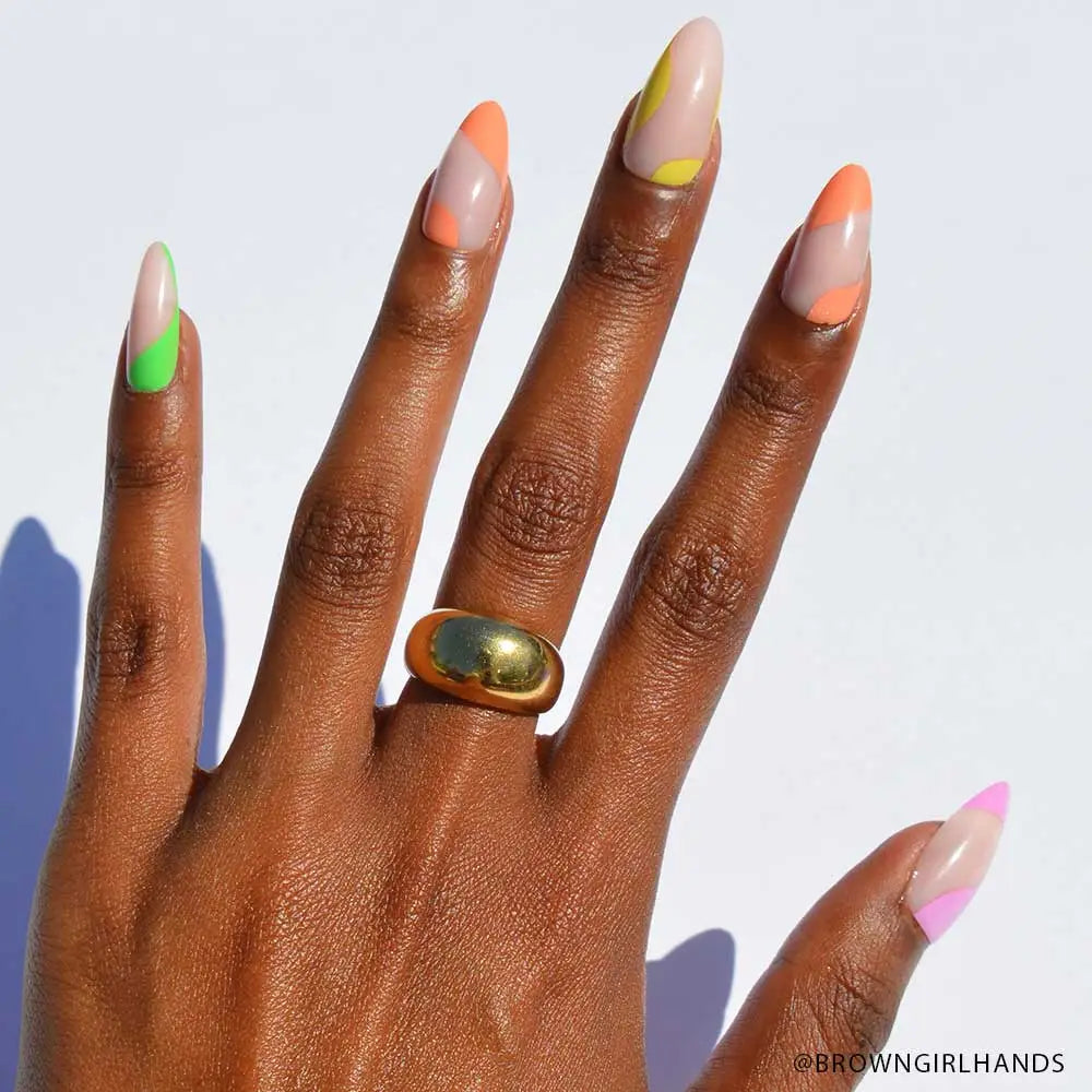 Glamnetic Press On Nails - Rainbow Puff - Lace and Grace Boutique