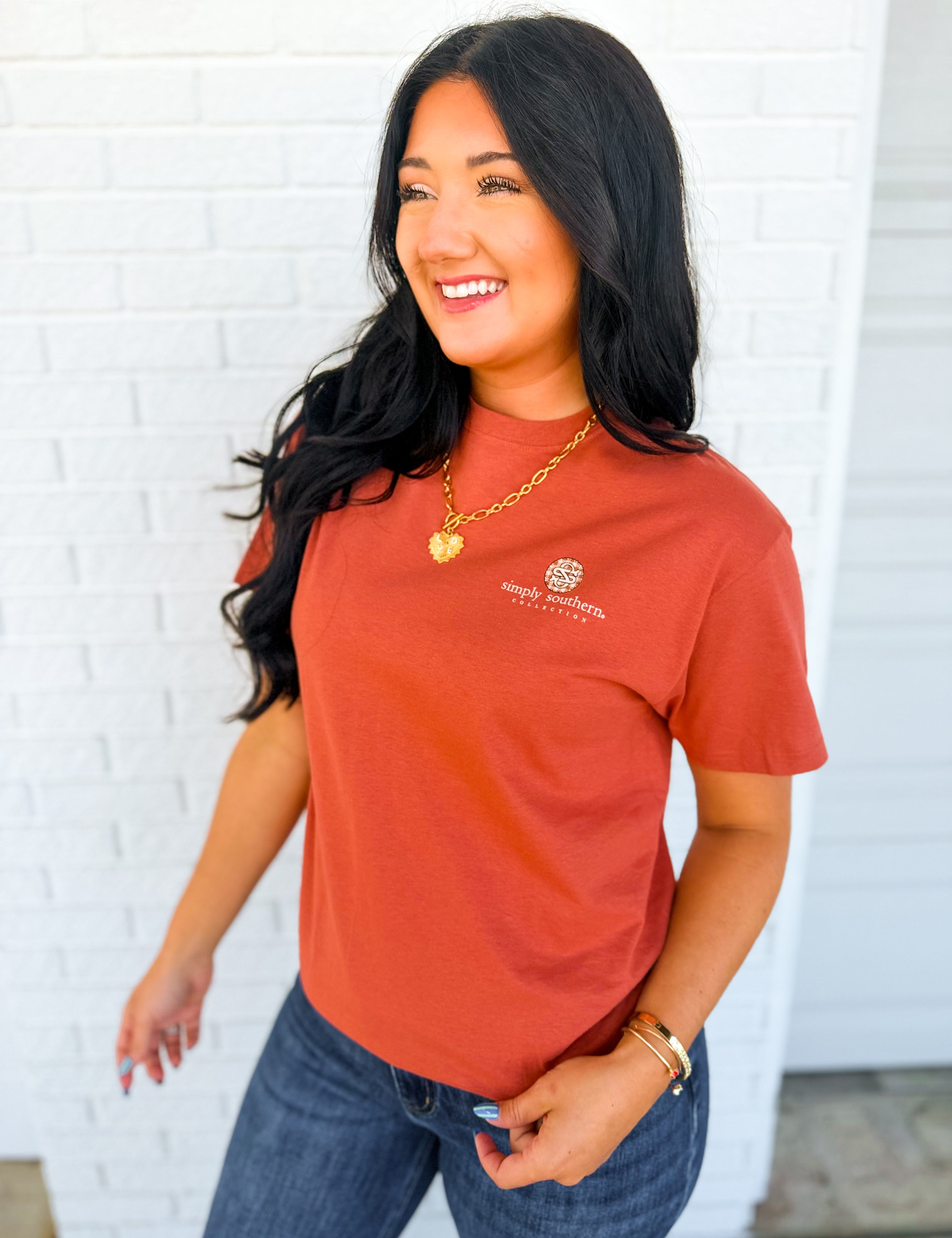 Simply Southern Mallard Graphic Tee - Rust - Lace and Grace Boutique