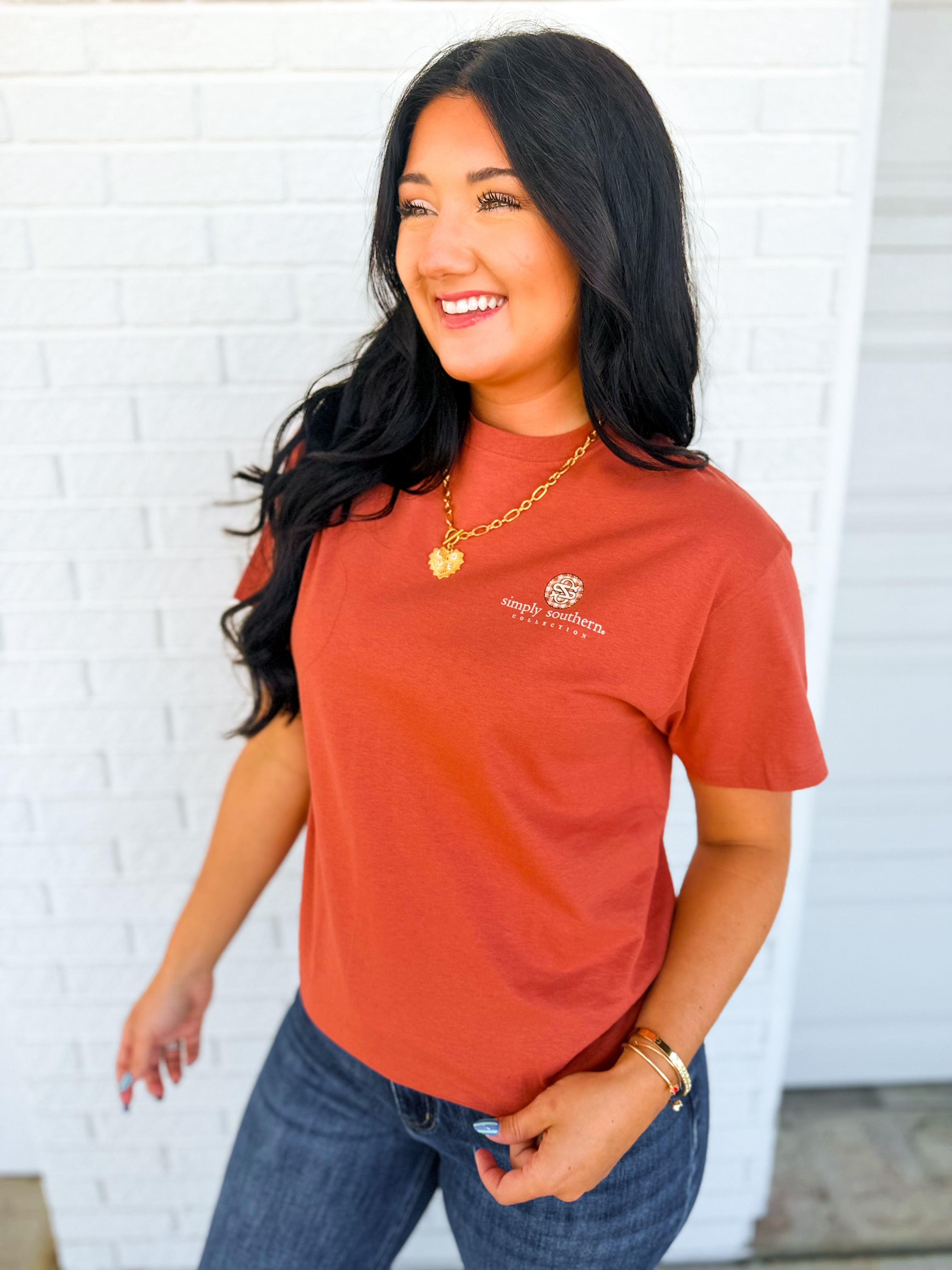 Simply Southern Mallard Graphic Tee - Rust - Lace and Grace Boutique