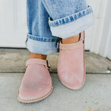 Birkenstock Lutry Premium Suede Clog - Light Rose