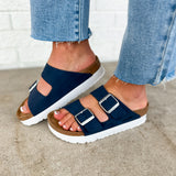 Birkenstock Arizona Pap Flex Platform Sandal - New Navy
