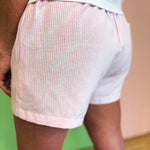Lucky Clover Embroidered Boxer Shorts - Pink - Lace and Grace Boutique