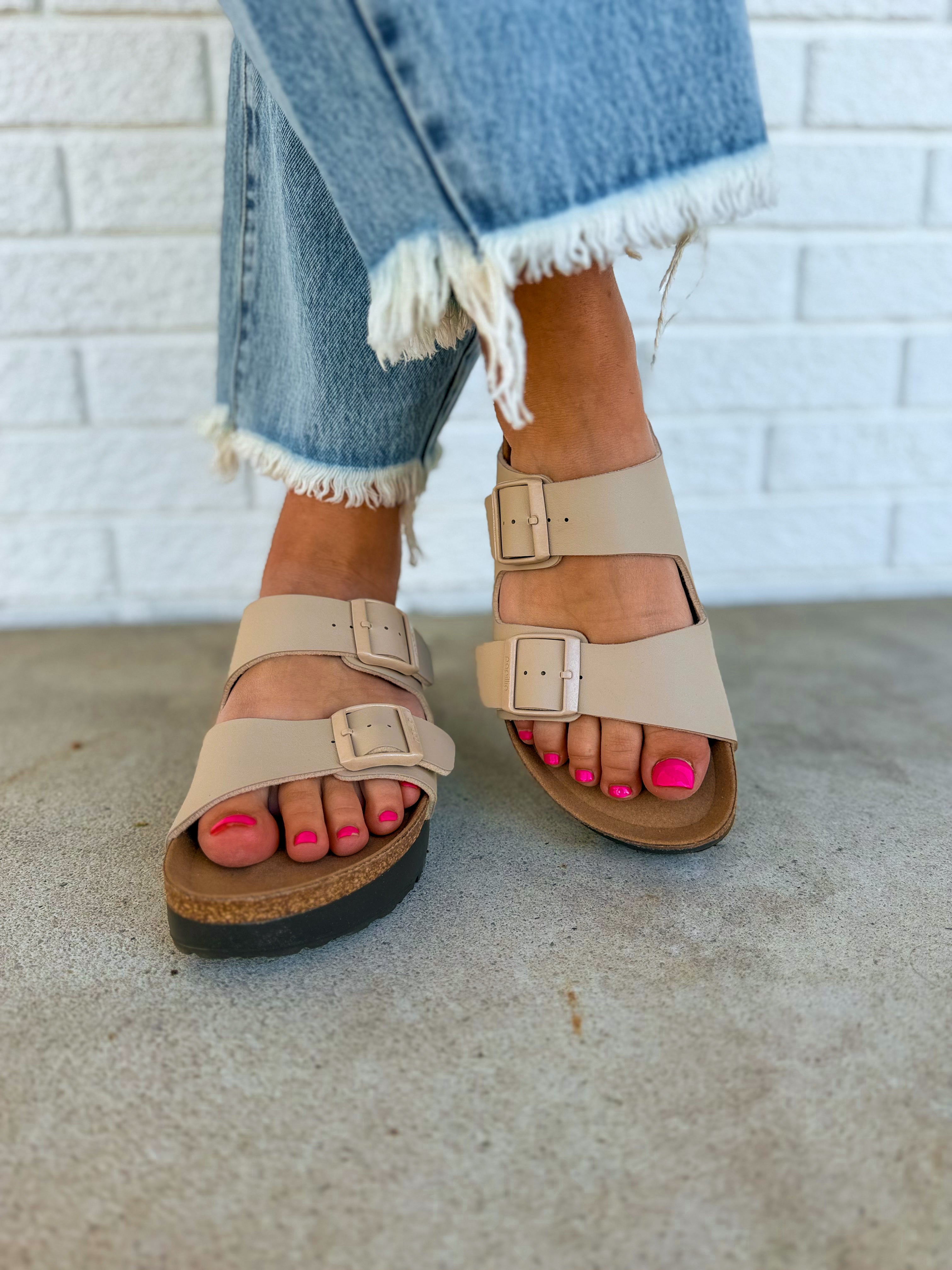 Birkenstock Arizona Pap Flex Platform Sandal - Sandcastle - Lace and Grace Boutique