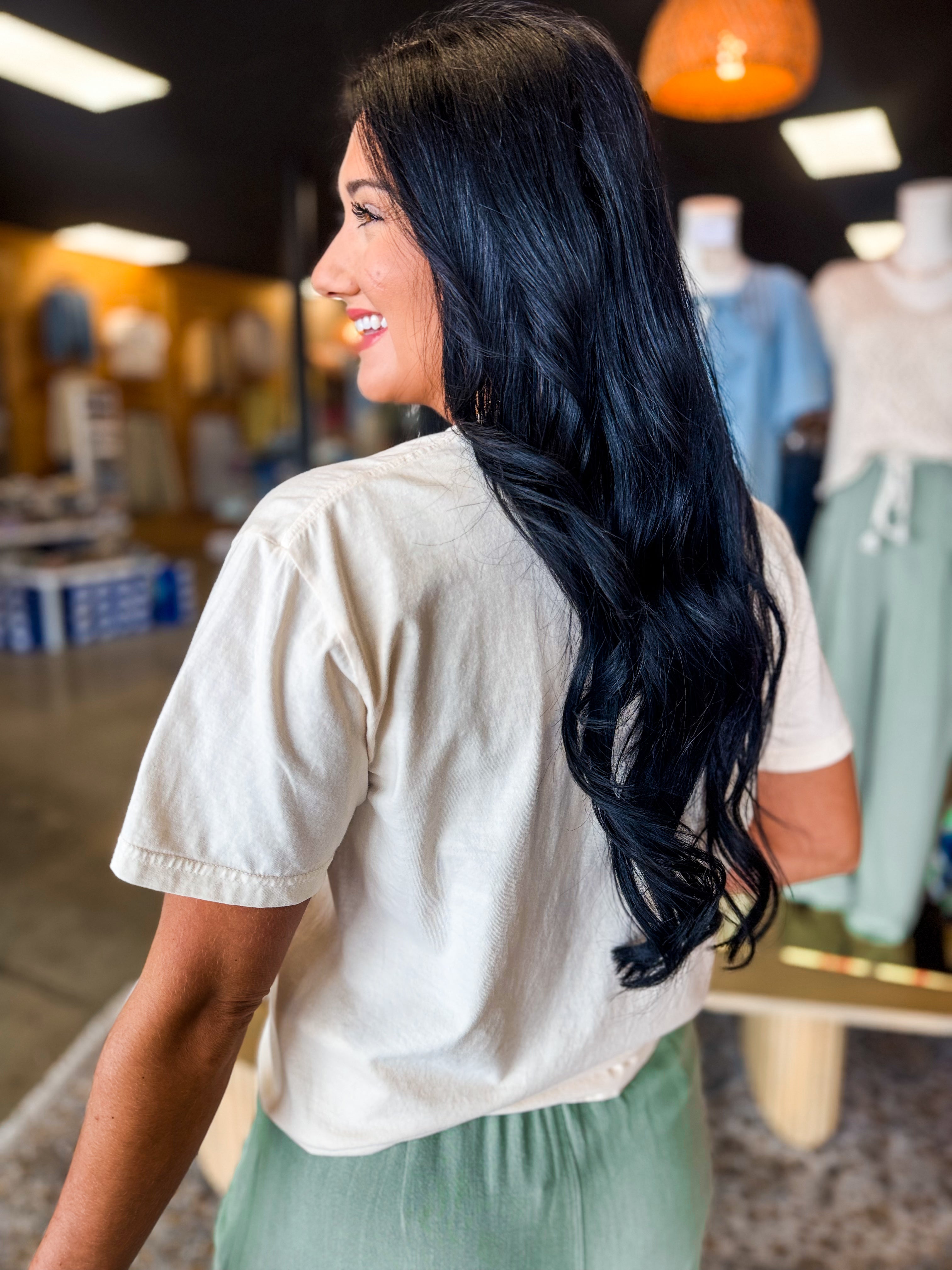 I've Got Sunshine Graphic Tee - Ivory - Lace and Grace Boutique
