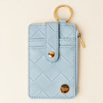 Woven Keychain Wallet - Light Blue - Lace and Grace Boutique