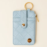 Woven Keychain Wallet - Light Blue - Lace and Grace Boutique