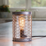Vintage Bulb Illumination Wax Warmer - Chicken Wire