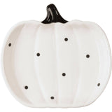 Polka Dot Pumpkins Plate Set - Black/White