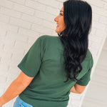 Cottage Mallard Duck Patch Tee - Hunter Green - Lace and Grace Boutique