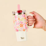 Lifestyle Flip Straw Tumbler, 20 oz. - Secret Garden Pink