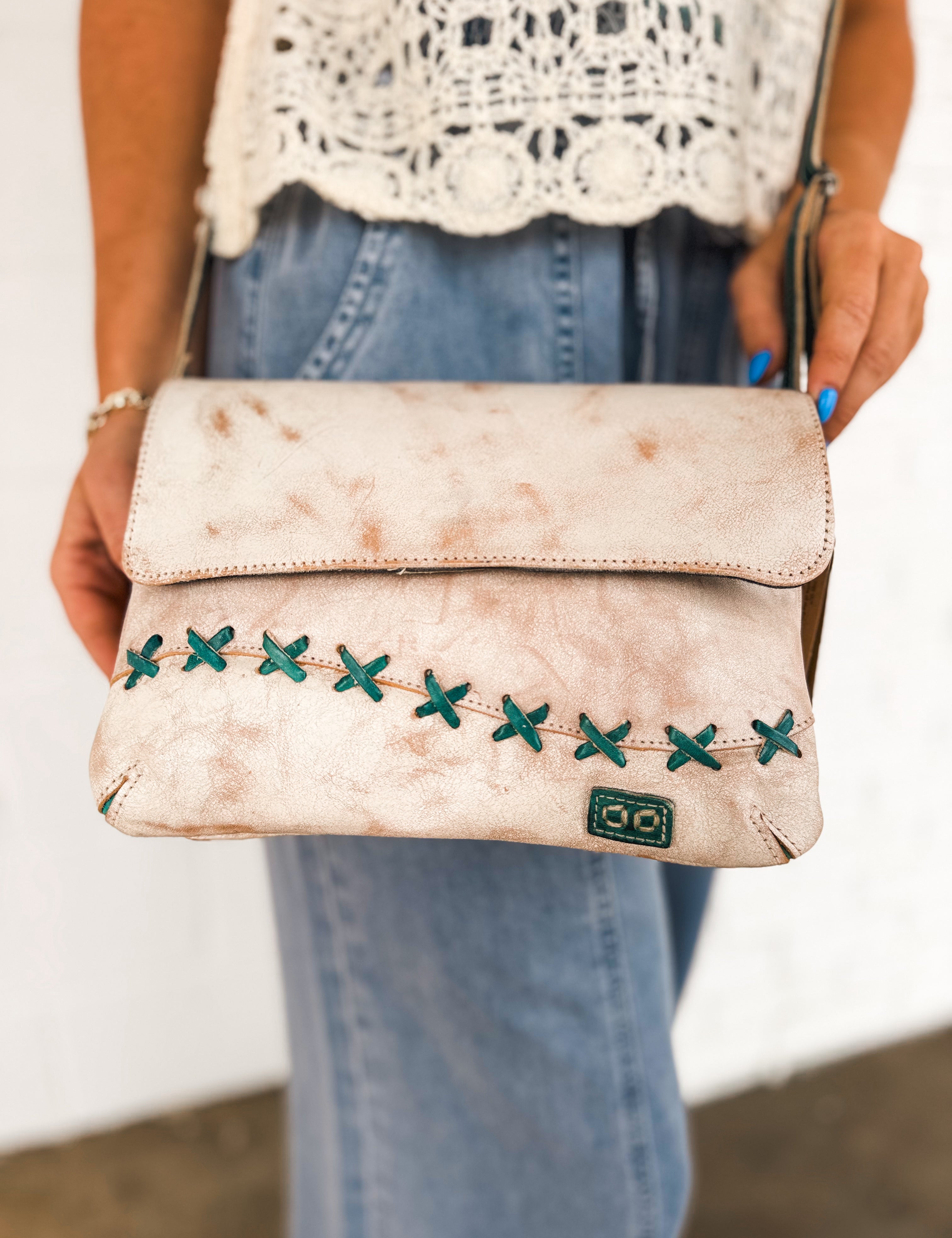 BedStu Cleo Crossbody - Nectar Lux Arctic Teal Rustic - Lace and Grace Boutique