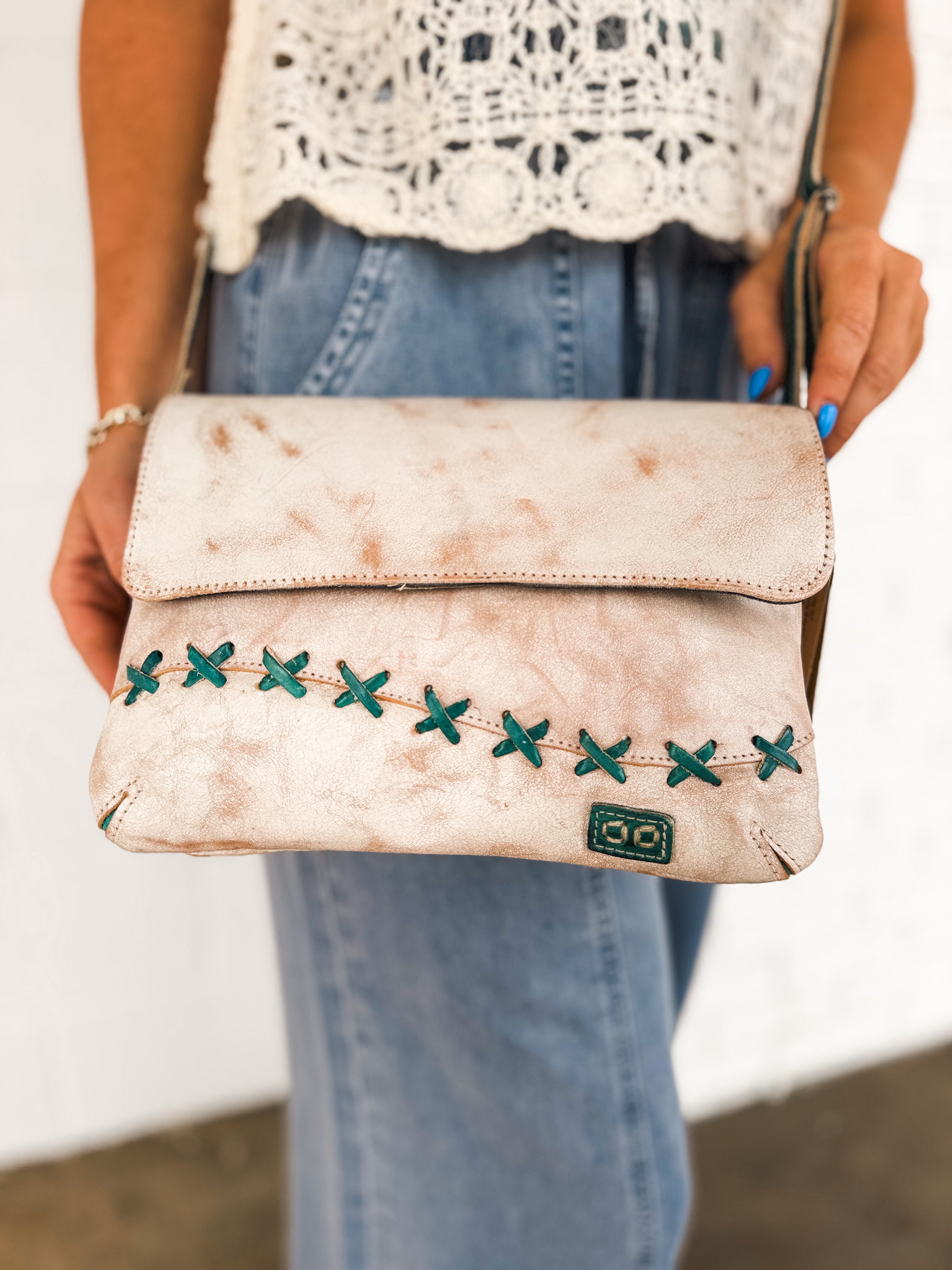 BedStu Cleo Crossbody - Nectar Lux Arctic Teal Rustic - Lace and Grace Boutique