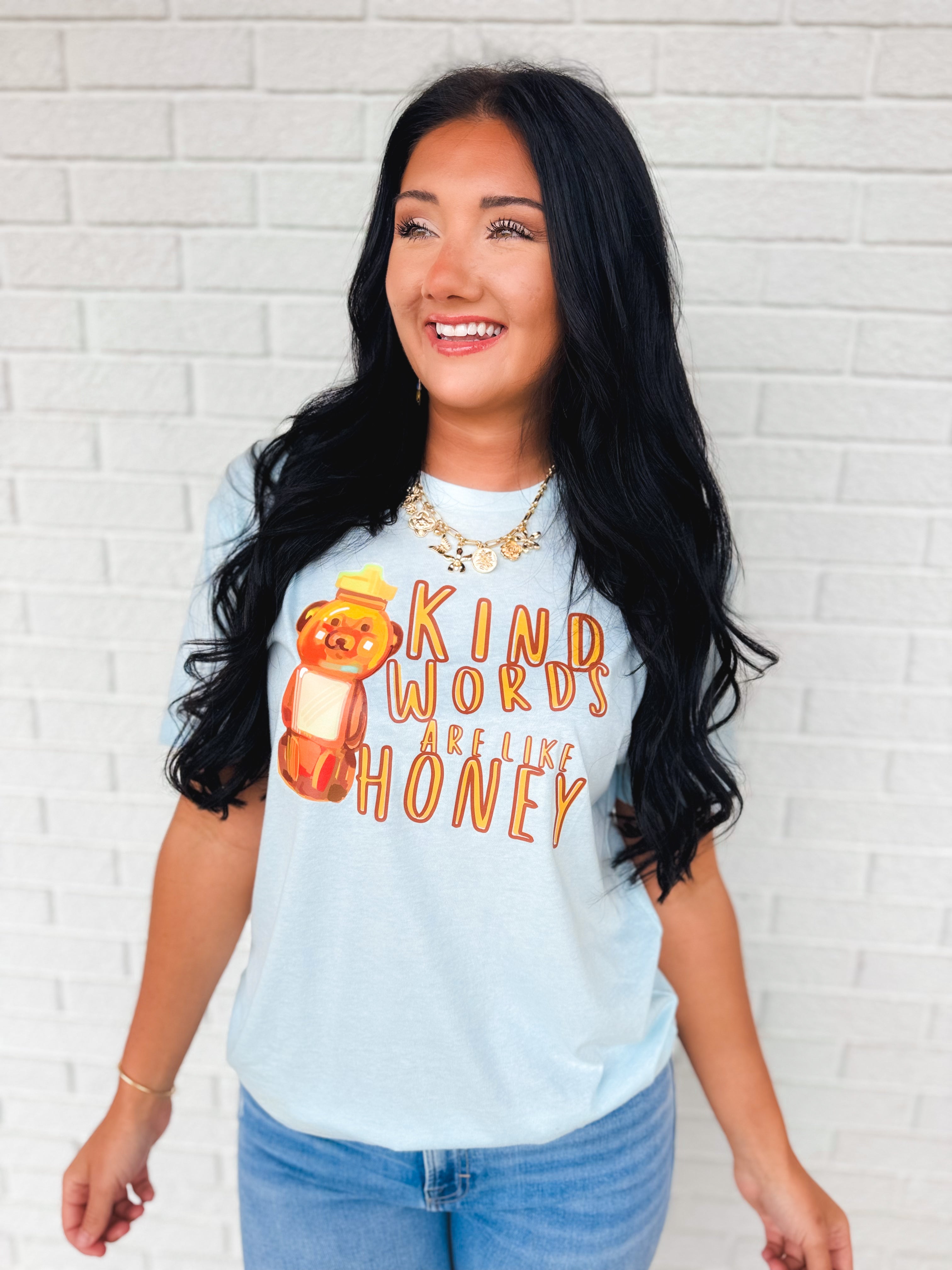 Kind Words Are Like Honey Graphic Tee - Lace and Grace Boutique