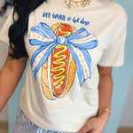 Simply Southern Red, White, & Hot Dogs Tee - Bone - Lace and Grace Boutique