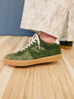 Scottie Suede Sneaker - Green - Lace and Grace Boutique