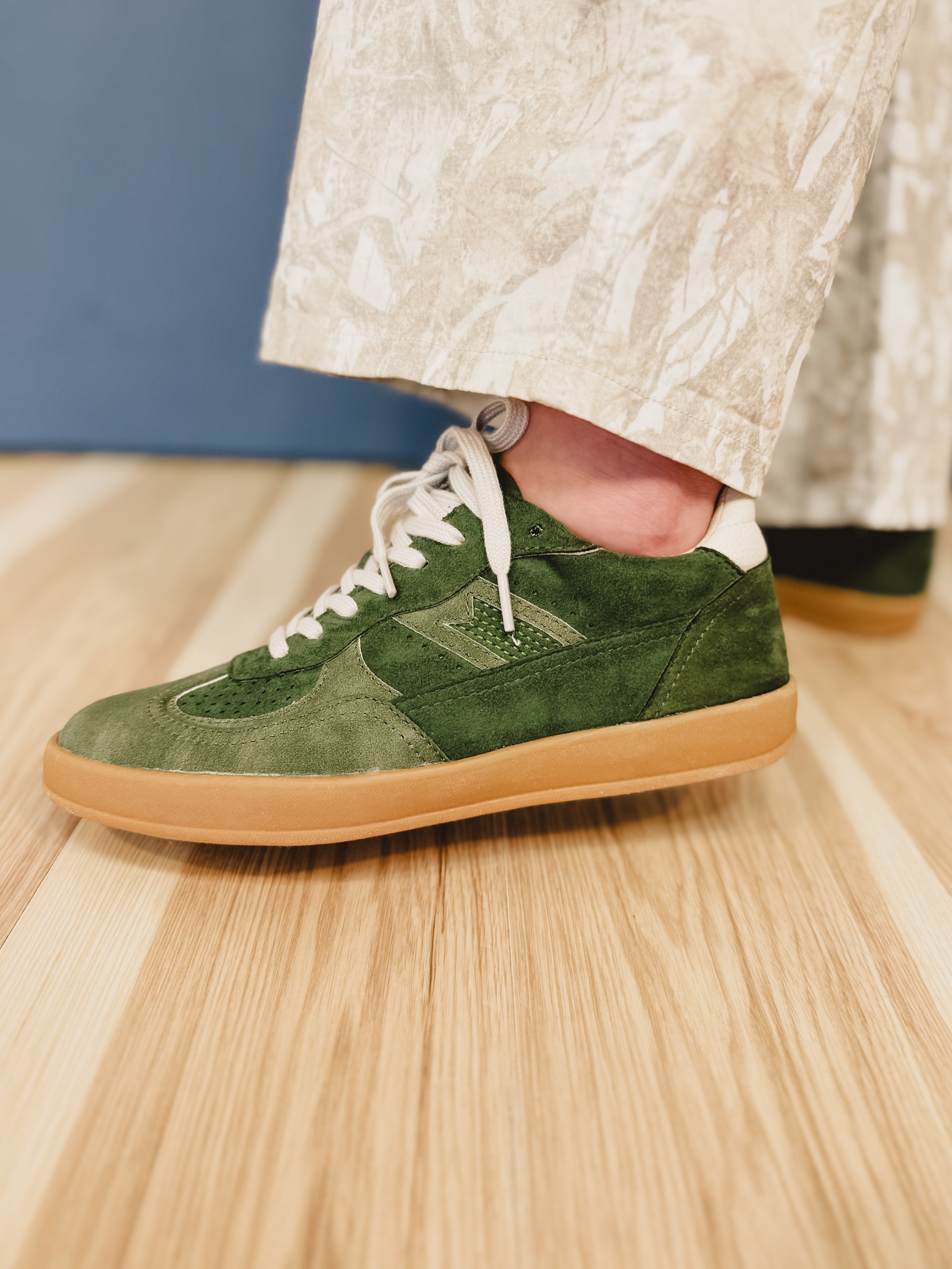 Scottie Suede Sneaker - Green - Lace and Grace Boutique