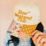 Slow Weekend Club Patchwork Trucker Hat - Cream - Lace and Grace Boutique