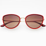 FREYRS Luna Acetate Womens Cat Eye Sunglasses - Dark Cherry - Lace and Grace Boutique