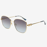 FREYRS Lea Round Sunglasses - Gold/Gradient Gray