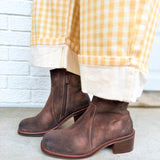 Roan by BedStu Notice Ankle Boot - Grey Suede Rust BFS - Lace and Grace Boutique