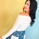 One Shoulder Ruched Knit Top - Oatmeal - Lace and Grace Boutique
