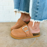 Josephine Suede Studded Clog - Camel