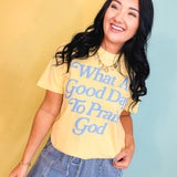 Praise God Graphic Tee - Butter - Lace and Grace Boutique