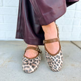 Jane Buckle Strap Printed Flat - Leopard
