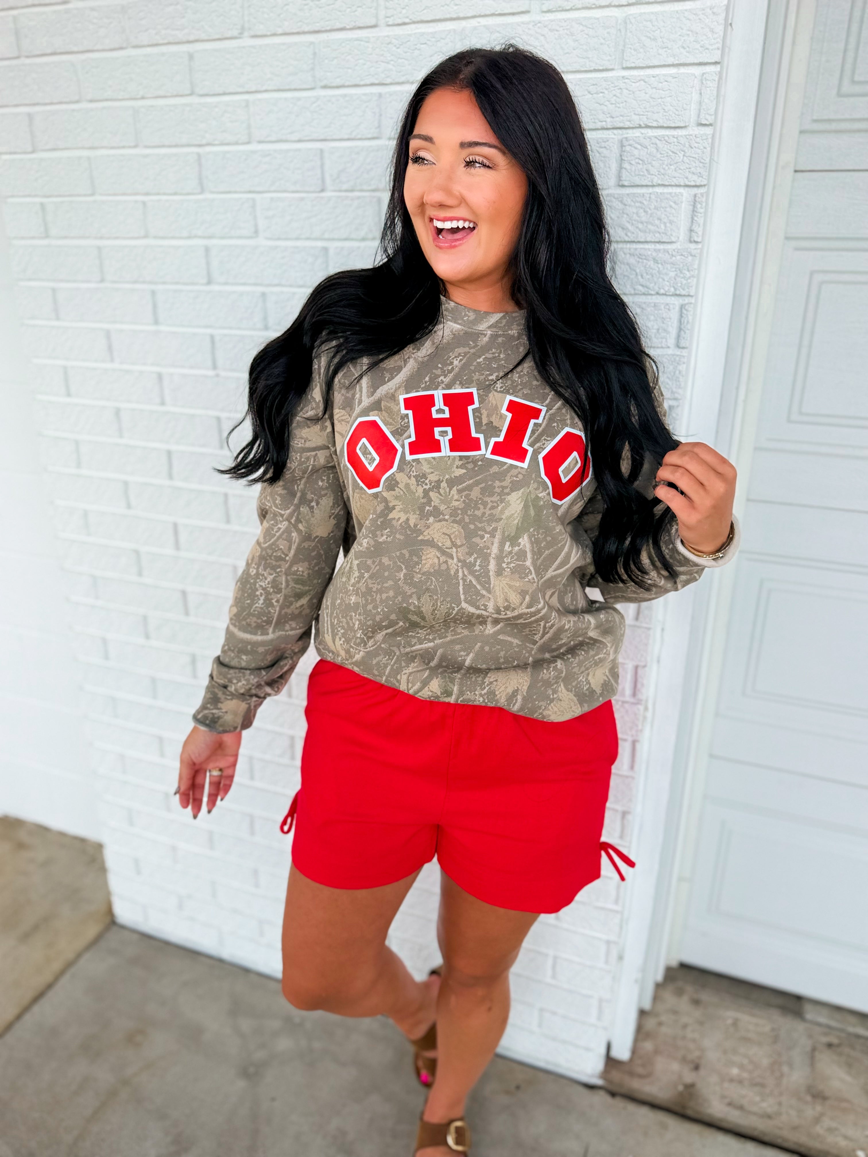 Ohio Camo Crewneck Sweatshirt - Lace and Grace Boutique