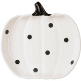 Polka Dot Pumpkins Plate Set - Black/White