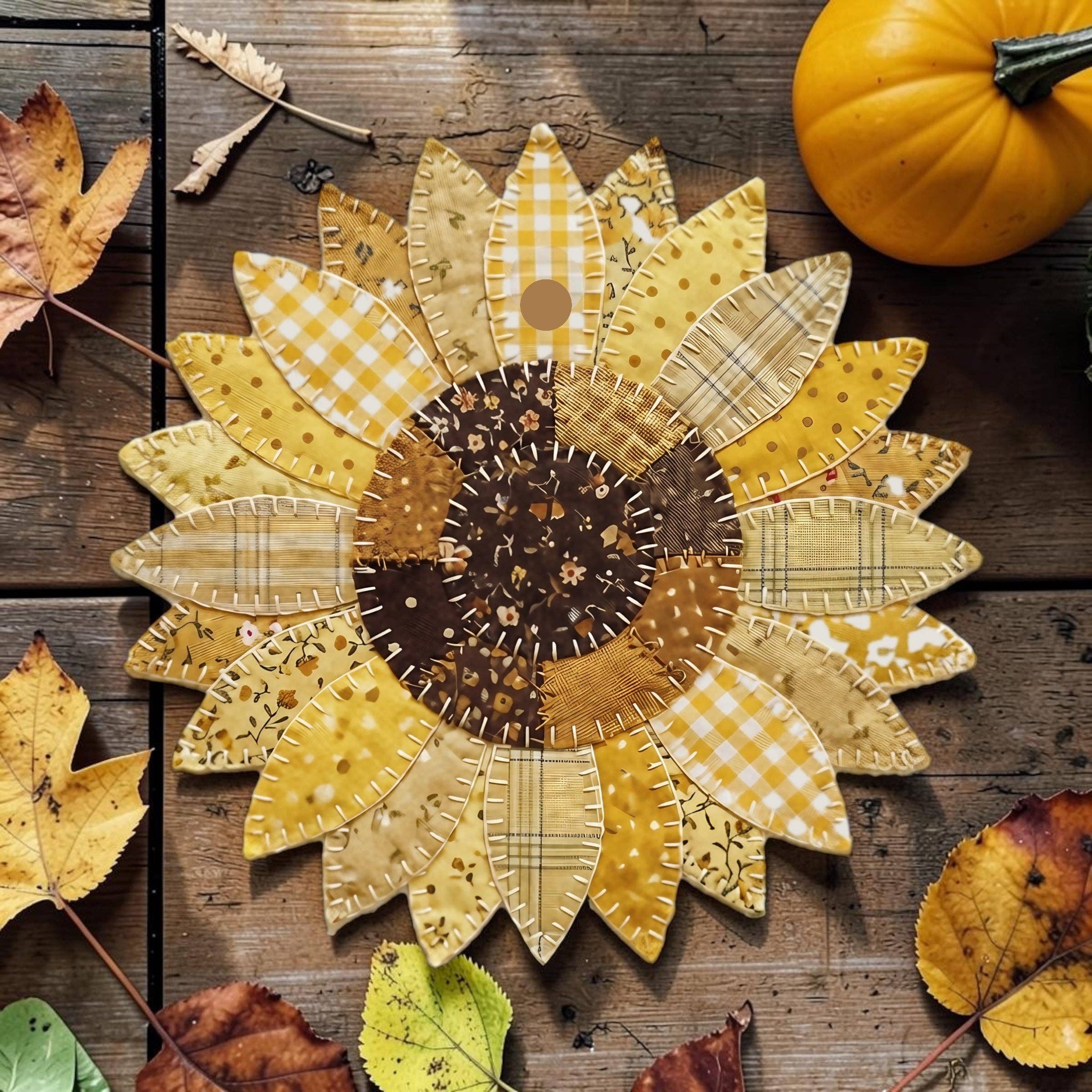 Patchwork Sunflower Freshie - Strudel & Spice - Lace and Grace Boutique