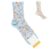 Spring Floral Comfort Cotton Knit Socks