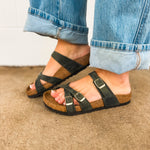Birkenstock Franca Oiled Leather Sandal - Thyme - Lace and Grace Boutique