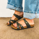 Birkenstock Franca Oiled Leather Sandal - Thyme - Lace and Grace Boutique