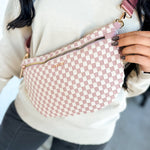 Kedzie Terrace Woven Crossbody - Pink - Lace and Grace Boutique