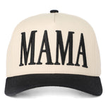 Mama Two Tone Embroidered Two Tone Baseball Cap - Black - Lace and Grace Boutique
