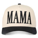 Mama Two Tone Embroidered Two Tone Baseball Cap - Black - Lace and Grace Boutique