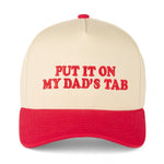 Put It On My Dad's Tab Embroidered Trucker Cap - Red - Lace and Grace Boutique