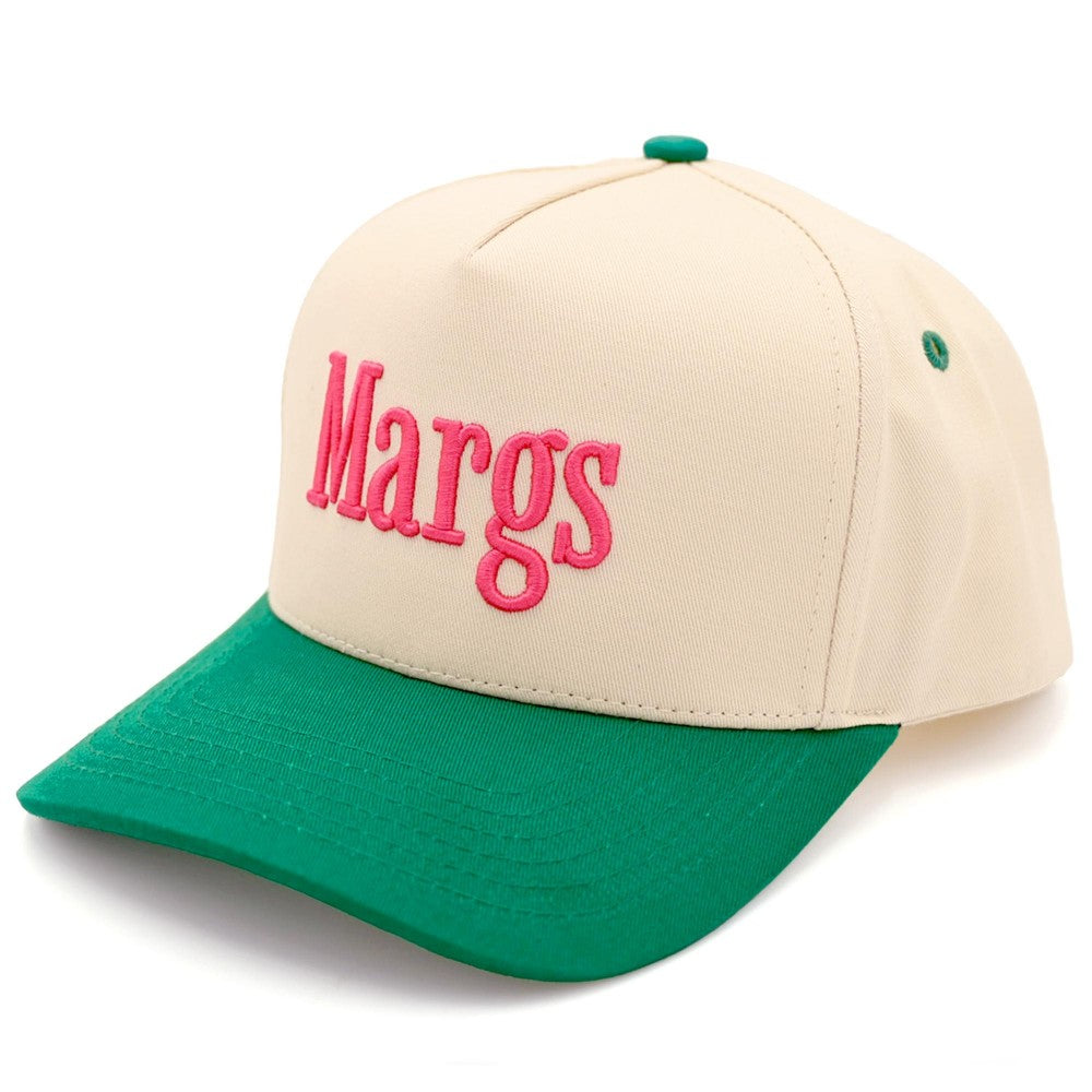 Margs Two-Tone Embroidered Baseball Cap - Green - Lace and Grace Boutique