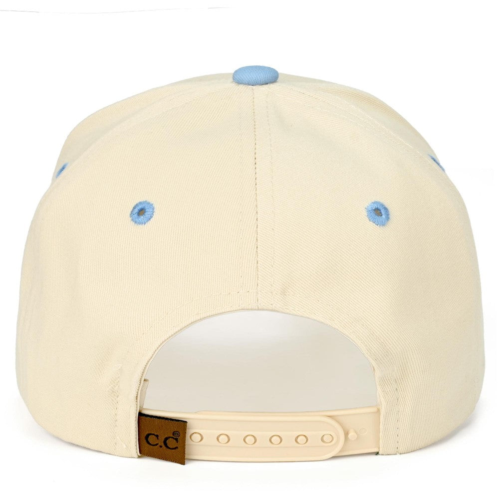 C.C Meet Me At The Lake Polka Dot Baseball Cap - Sky Blue - Lace and Grace Boutique