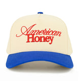 C.C American Honey Embroidered Two-Tone Baseball Cap - Blue - Lace and Grace Boutique