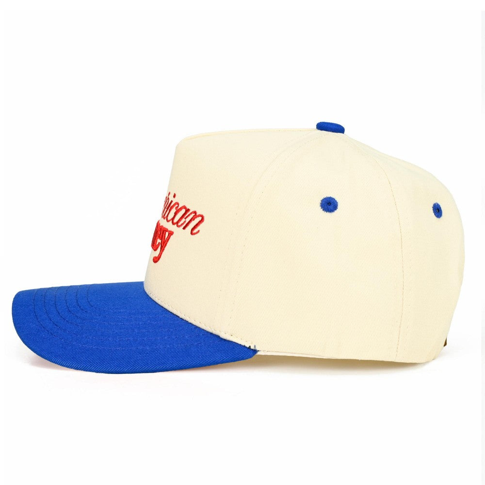 C.C American Honey Embroidered Two-Tone Baseball Cap - Blue - Lace and Grace Boutique