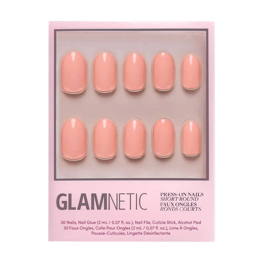Glamnetic Press On Nails - Peach Coral - Lace and Grace Boutique