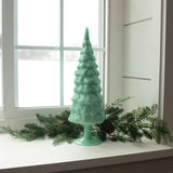 Glass Pointed Tree - Seafoam