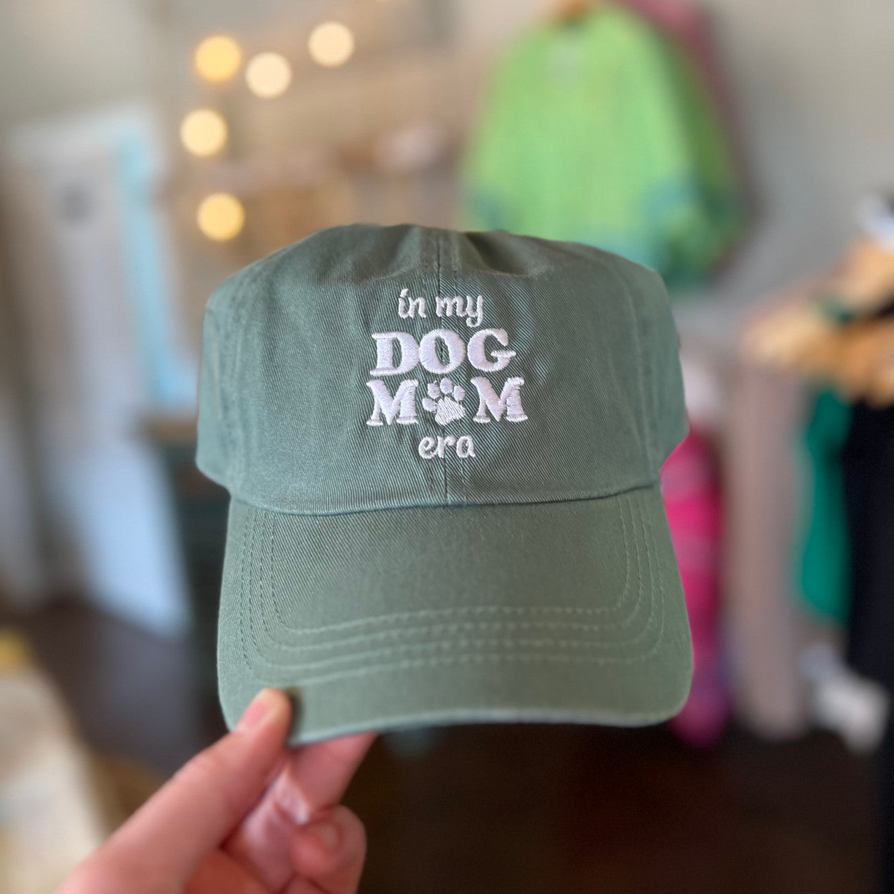 Embroidered "In My Dog Mom Era" Baseball Cap - Lace and Grace Boutique