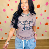 Hallelujah Amen Graphic Tee - Vintage Zinc